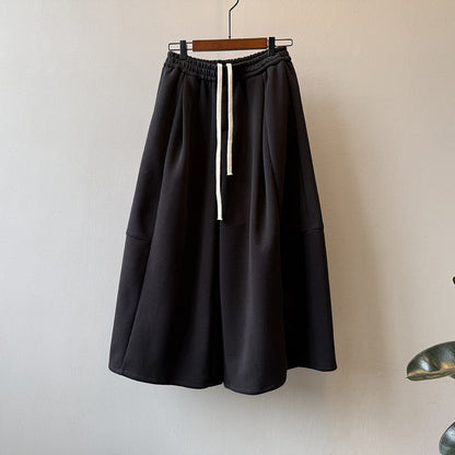 【ボトムス】✨ソフト＆着瘦せ♡韓国風ゴムウエストワイドパンツ 秋冬 レディース 九分丈【JZシリーズ】