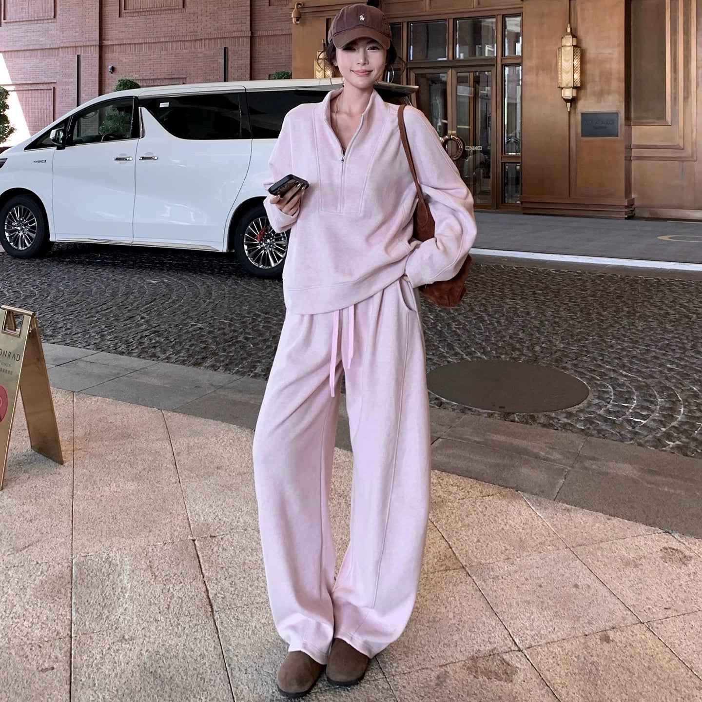 【セットアップ】高級感 韓国風 ゆったり 合わせやすい パーカー+パンツ 2点セット【FCシリーズ】