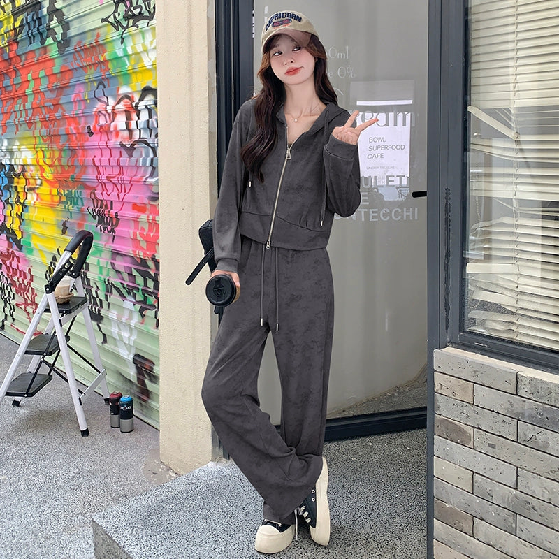 3点セット！【セットアップ】ミラード風コーデ ユニークなタイダイ柄 春秋 カジュアルスポーツOOTD 3点上下セット【JZシリーズ】