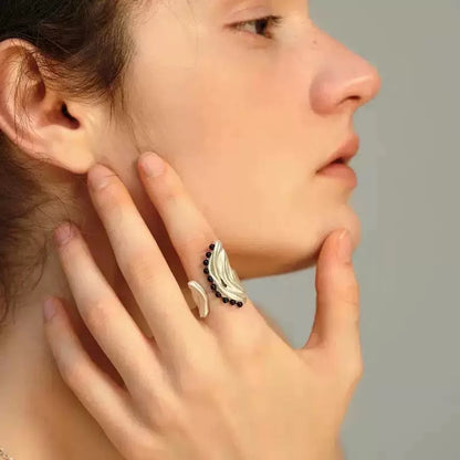 【🎁 B2G1｜先行スタート！】【グッズ】新中華風 レトロ ファッショナブル 高級感 ウェーブデザイン オープンリング