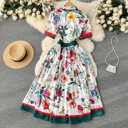 【ワンピース】夏新作 フレンチレトロ 人気半袖モデル リボン付き ウエストマーク 百褶 花柄 シフォン ワンピース レディース
【SHシリーズ】