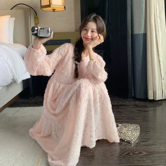 【ワンピース】フレンチスタイル フリンジ ガーリー 甘い 長袖ワンピース【SHシリーズ】【JZシリーズ】