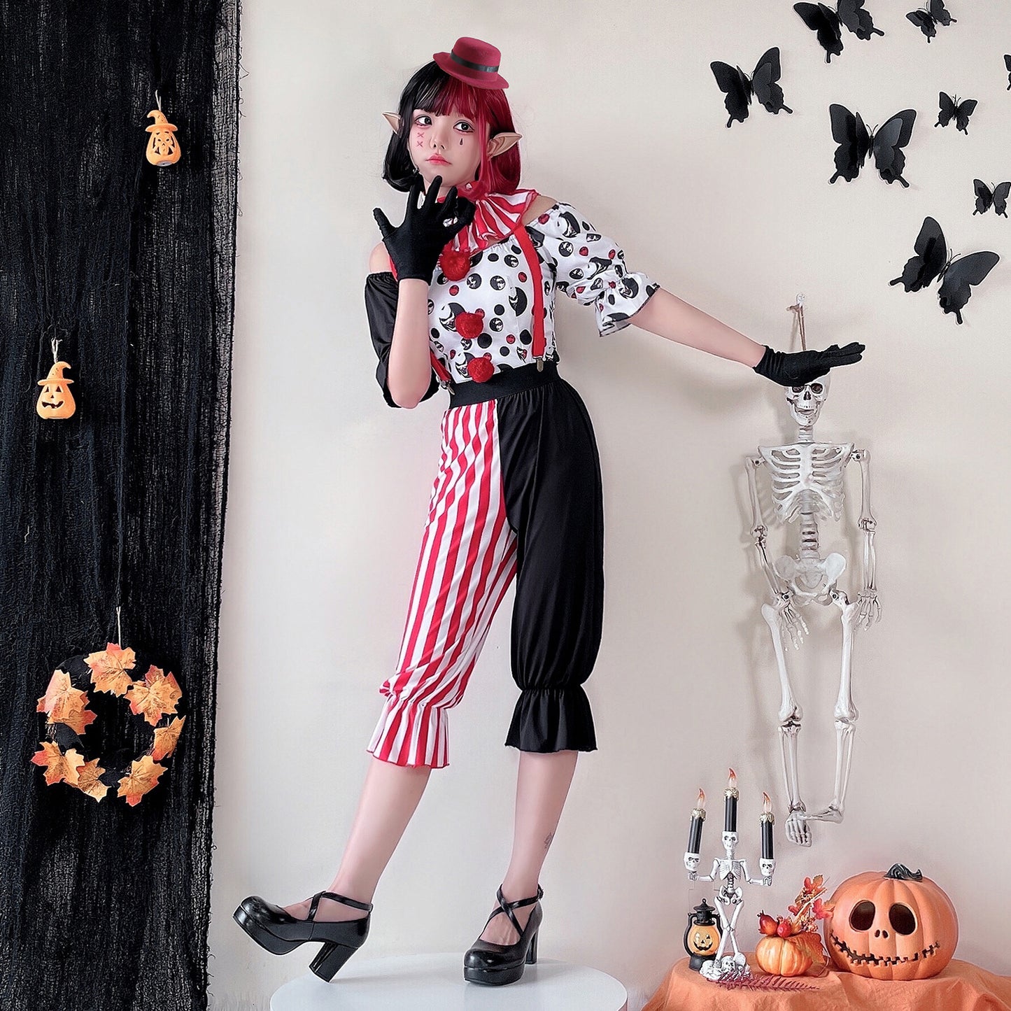 【ハロウィン】衣装 サーカス ピエロ コスプレ 大人用 魔術師 舞台 パフォーマンス コスチューム