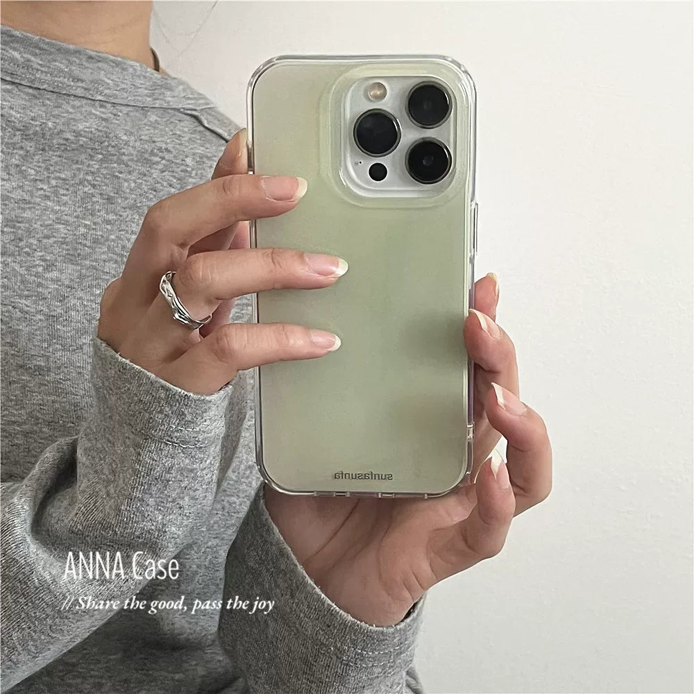 【グッズ】高級感デザイン 爽やかライトグリーン iPhone17 Pro Max対応 iPhone17 / 16 Pro Max / 16 / 15 Pro / 14対応 新作 全面保護 ソフトケース 耐衝撃 ✅
