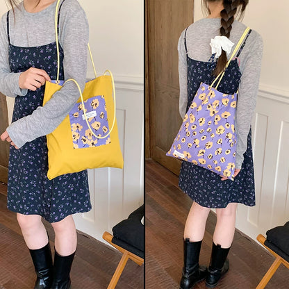 【バッグ】エスニック風 花柄 キャンバスバッグ 大容量 布バッグ バケットバッグ 【SHシリーズ】