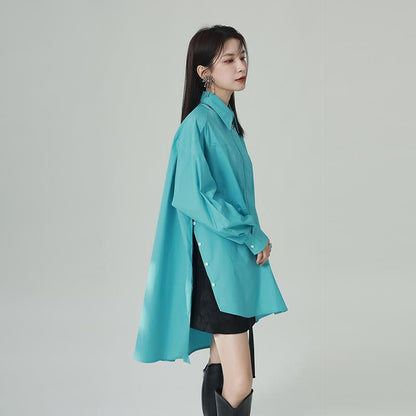 【トップス】春 秋 冬 ゆったり ニッチ 不規則 シャツ 【AHシリーズ】