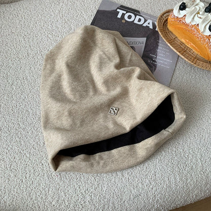 【グッズ】メタルロゴ ブラック ルーズビーニー 秋冬 万能コーデ 小顔効果