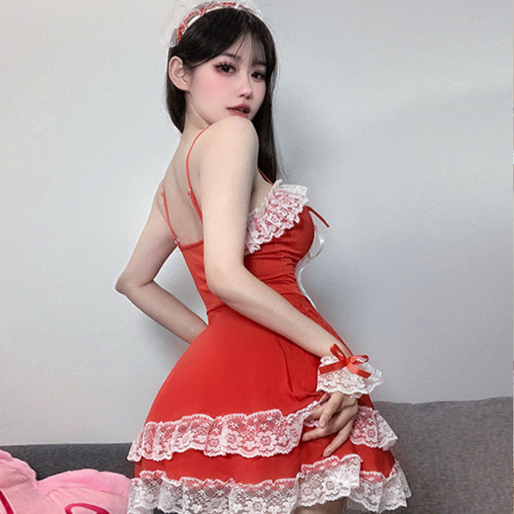 【クリスマス】クリスマスコスチューム レディース 赤色 セクシー ワンピース 新作 可愛い ハルタネック ランジェリー タイト 制服