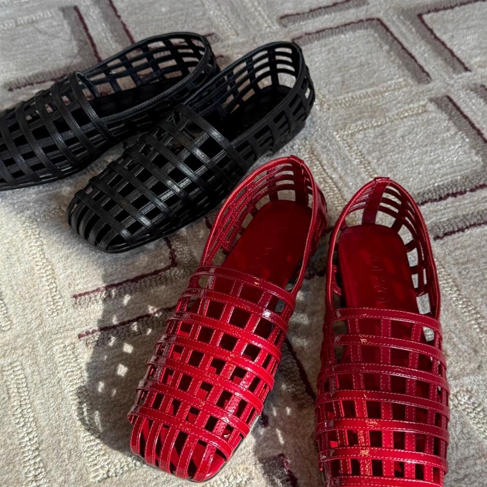 【シューズ】夏 スクエアトゥ透かし彫り サンダル 【JZシリーズ】