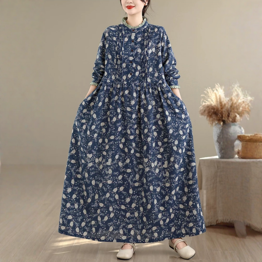 期間限定⭐️60%OFF【ワンピース】ルーズ プリント 花柄 長袖 ワンピース 【SHシリーズ】