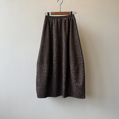 【ボトムス】ヴィンテージ レオパード柄 Aライン スカート レディース 秋 ハイウエスト 細見え Aラインタイトロングスカート【JZシリーズ】