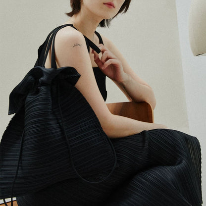 【バッグ】プリーツワンショルダーバッグ 無地 カジュアル 通勤 おすすめ