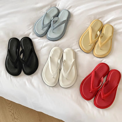 【シューズ】夏 ビーチリゾート 厚底 トングサンダル 外履き