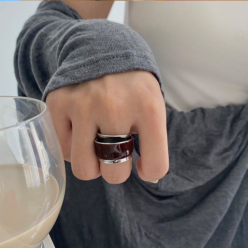 【🎁 B2G1｜先行スタート！】【グッズ】メラード風 エナメル釉仕上げ ダブルオープン 二重デザイン感リング