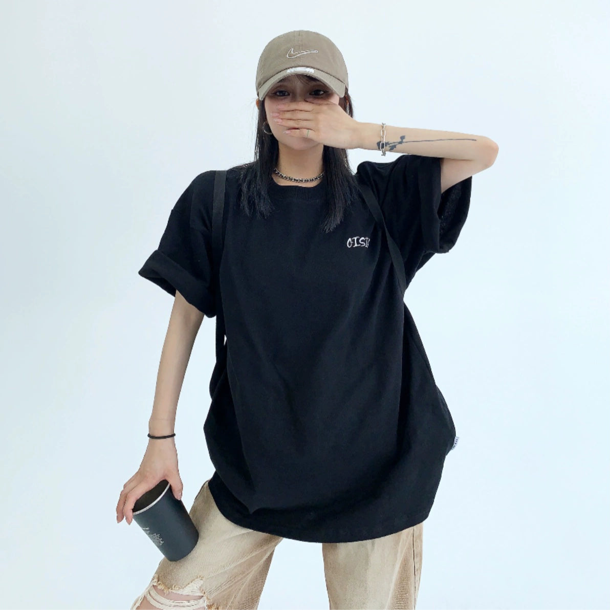 【25SS】【トップス】 oversize プリント レトロ コットンＴシャツ【FCシリーズ】