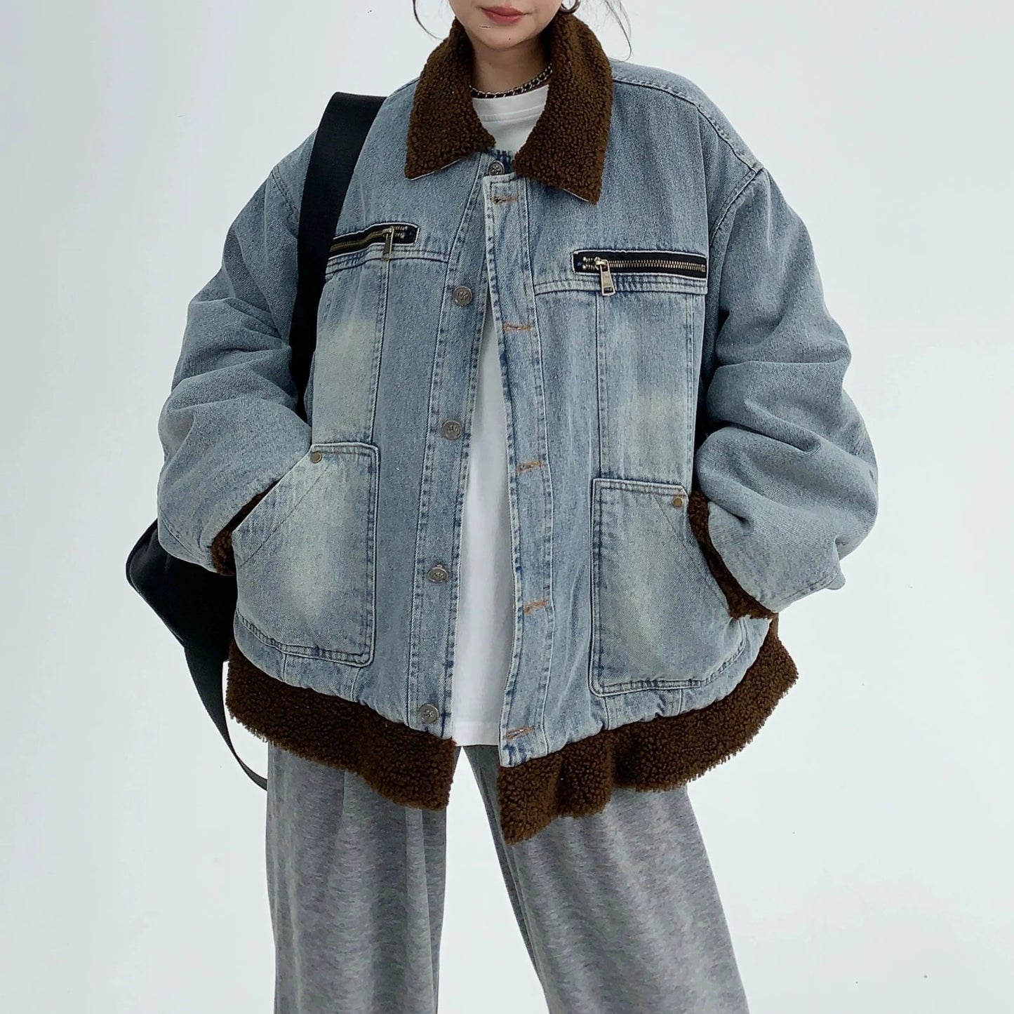 【24AW】【15～20日内発送】【アウター】日常に溶け込む レトロ ヴィンテージ加工 綿入れコート 【FCシリーズ】