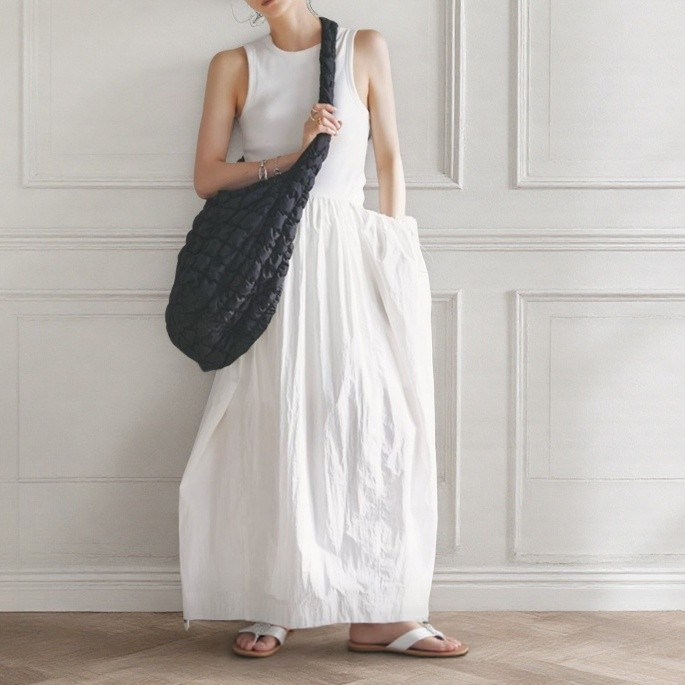 [洋裝] 夏季舒適撞色花紋無袖洋裝【JZ系列】