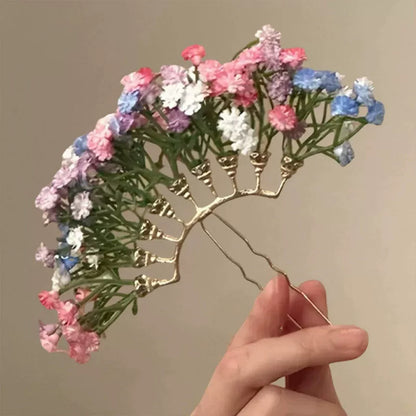 ❀つけた瞬間、主役確定！【グッズ】満天星フラワーかんざし 新中式ヘアアクセサリー さりげなく華やぐ 甘め上品 髪飾り レディース【SHシリーズ】