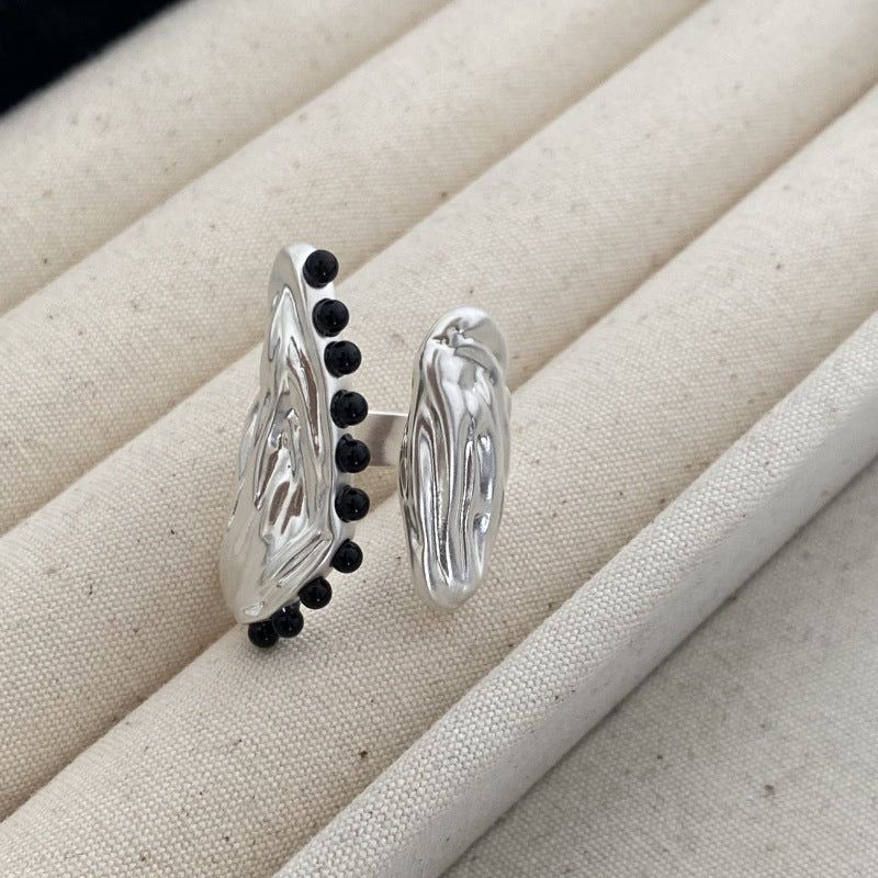 【🎁 B2G1｜先行スタート！】【グッズ】新中華風 レトロ ファッショナブル 高級感 ウェーブデザイン オープンリング