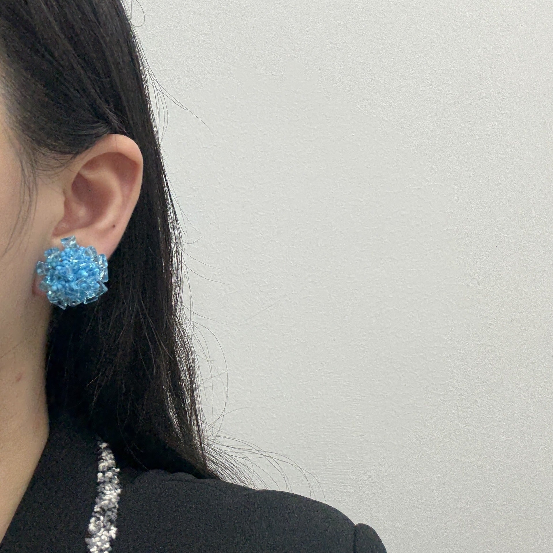 グッズ】春 秋 夏 冬 ナチュラル リゾート風 編み レジン ピアス