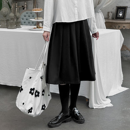 【ボトムス】春 秋 冬 ハイウエスト Aライン プリーツスカート 【AHシリーズ】