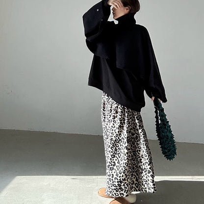 【トップス】イレギュラー 春 秋 冬 ショート丈  レイヤード セーター 【JZシリーズ】