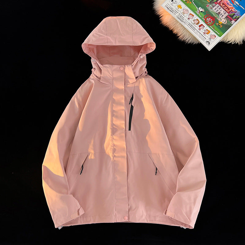 【アウター】ユニセックス アウトドア マウンテンパーカー ゆったりシルエット 3WAY仕様 着脱可能 カップル向け ジャケット【FCシリーズ】