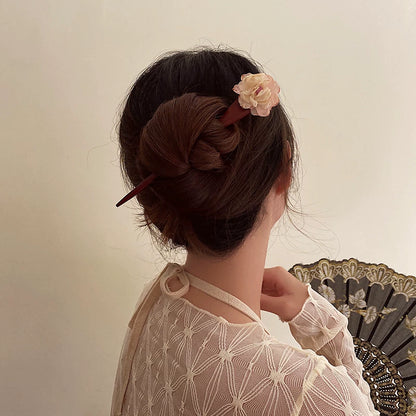 【グッズ】かんざし レディース 花モチーフ レトロ ヘアアクセサリー 和風 まとめ髪用【SHシリーズ】