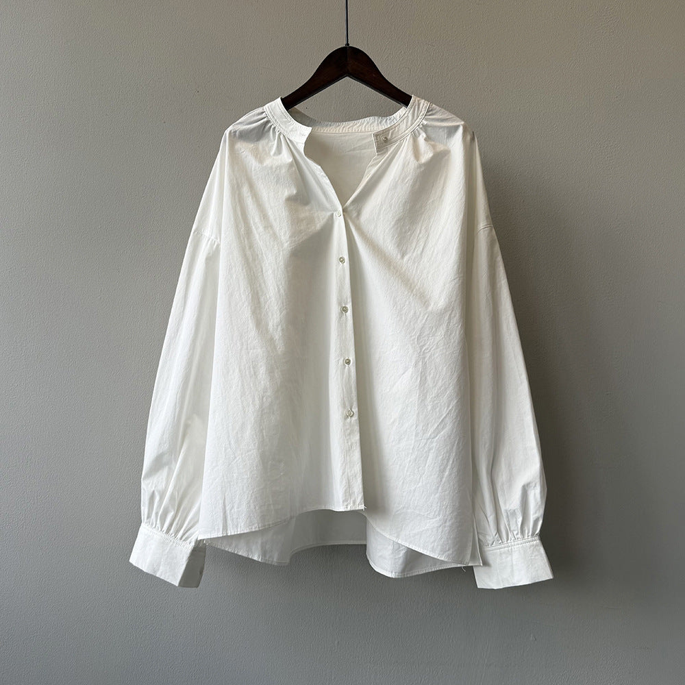 【トップス】日本風 丸首シャツ レディース 秋新作 個性的で大人可愛い 通勤長袖トップス【JZシリーズ】