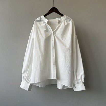 【トップス】日本風 丸首シャツ レディース 秋新作 個性的で大人可愛い 通勤長袖トップス【JZシリーズ】