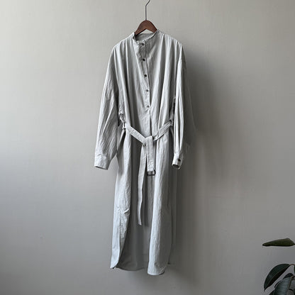 【ワンピース】春 秋 冬 レトロ フレンチ風 ベルト付き ロング丈 長袖 ワンピース 【JZシリーズ】