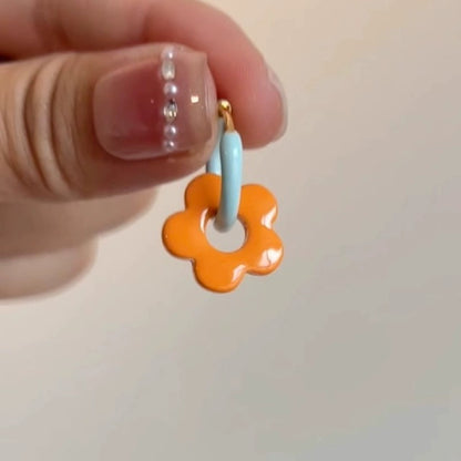 【🎁 B2G1｜先行スタート！】【グッズ】S925シルバー×ドーパミンカラー フラワーピアス｜可愛く甘く華やかに咲く花モチーフ