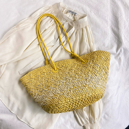 10色展開【バッグ】大容量 通勤 トートバッグ 夏新作 ビーチ旅行リゾート 編みバッグ ショルダーバッグ