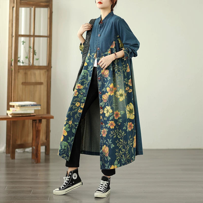 期間限定⭐️60%OFF【ワンピース】切り替え 切り替え プリント トレンチコート 長袖 ワンピース 【SHシリーズ】