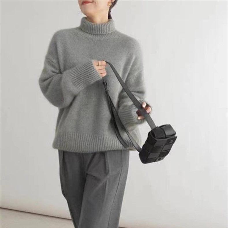 【24AW】【トップス】韓国風 無地 合わせやすい シンプル ニットセーター