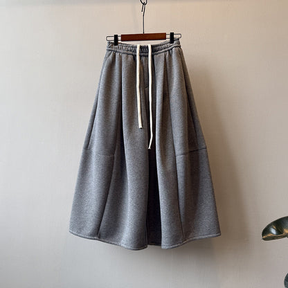 【ボトムス】✨ソフト＆着瘦せ♡韓国風ゴムウエストワイドパンツ 秋冬 レディース 九分丈【JZシリーズ】