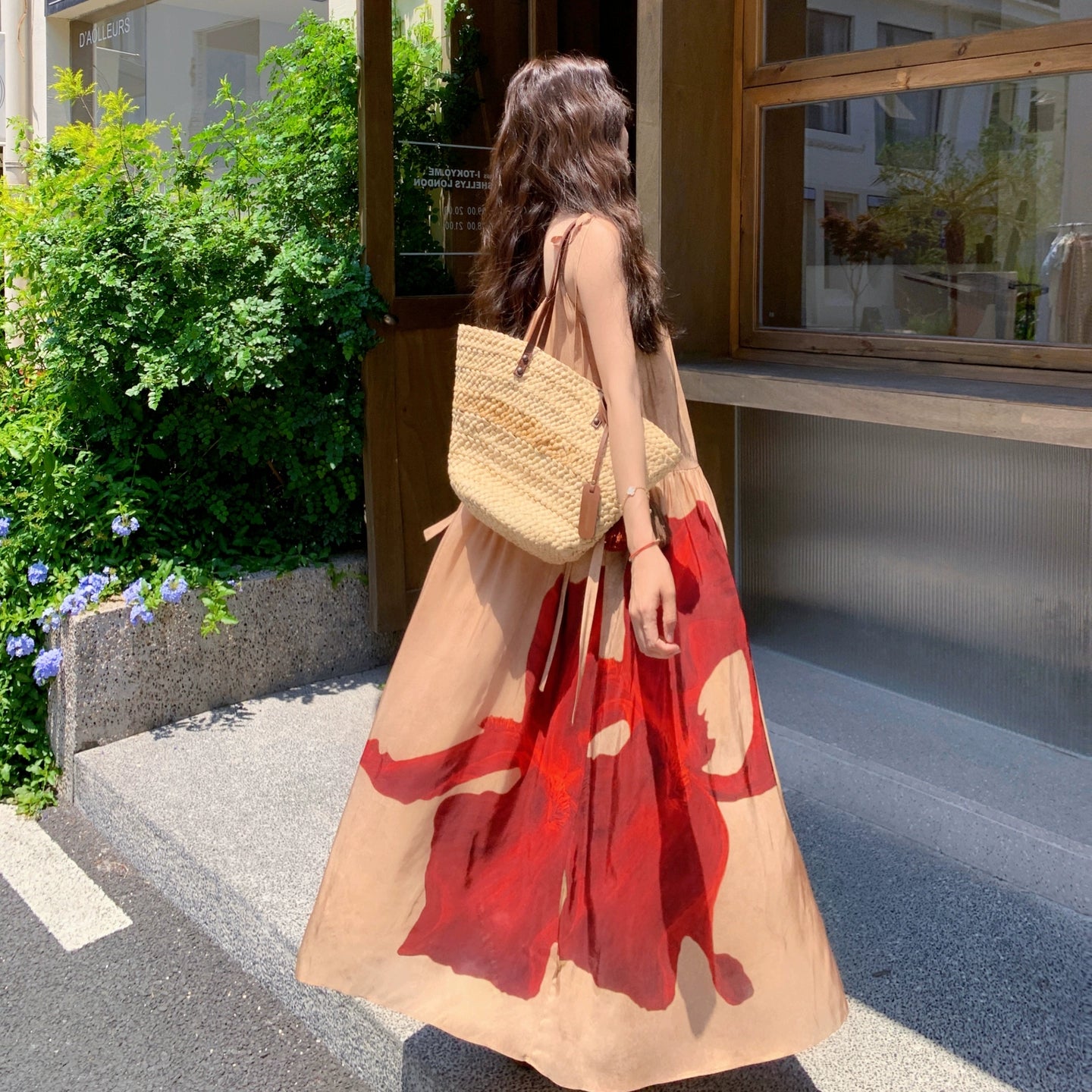 🔥爆売れ中【ワンピース】夏 リゾート風 ゆったりシルエット ノースリーブワンピース【SHシリーズ】