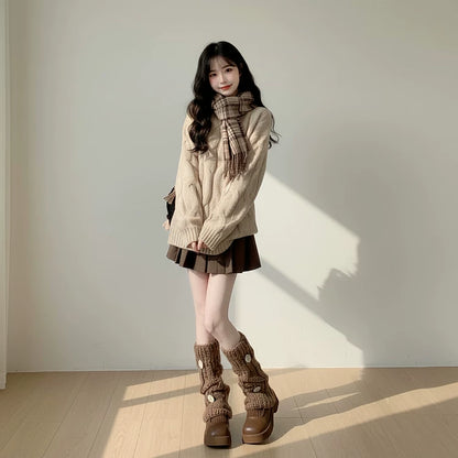 【セットアップ】ミュウ系 春 秋 冬 ニット + ワンピース  2点セット 【JZシリーズ】