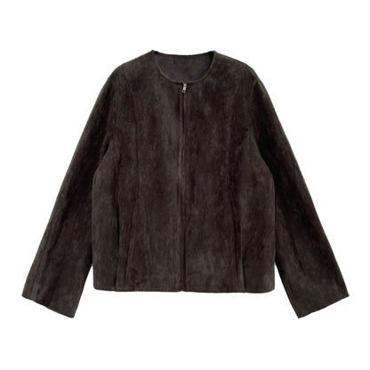 【アウター】春 秋 冬 スエード調 エレガント ジャケット 【JZシリーズ】