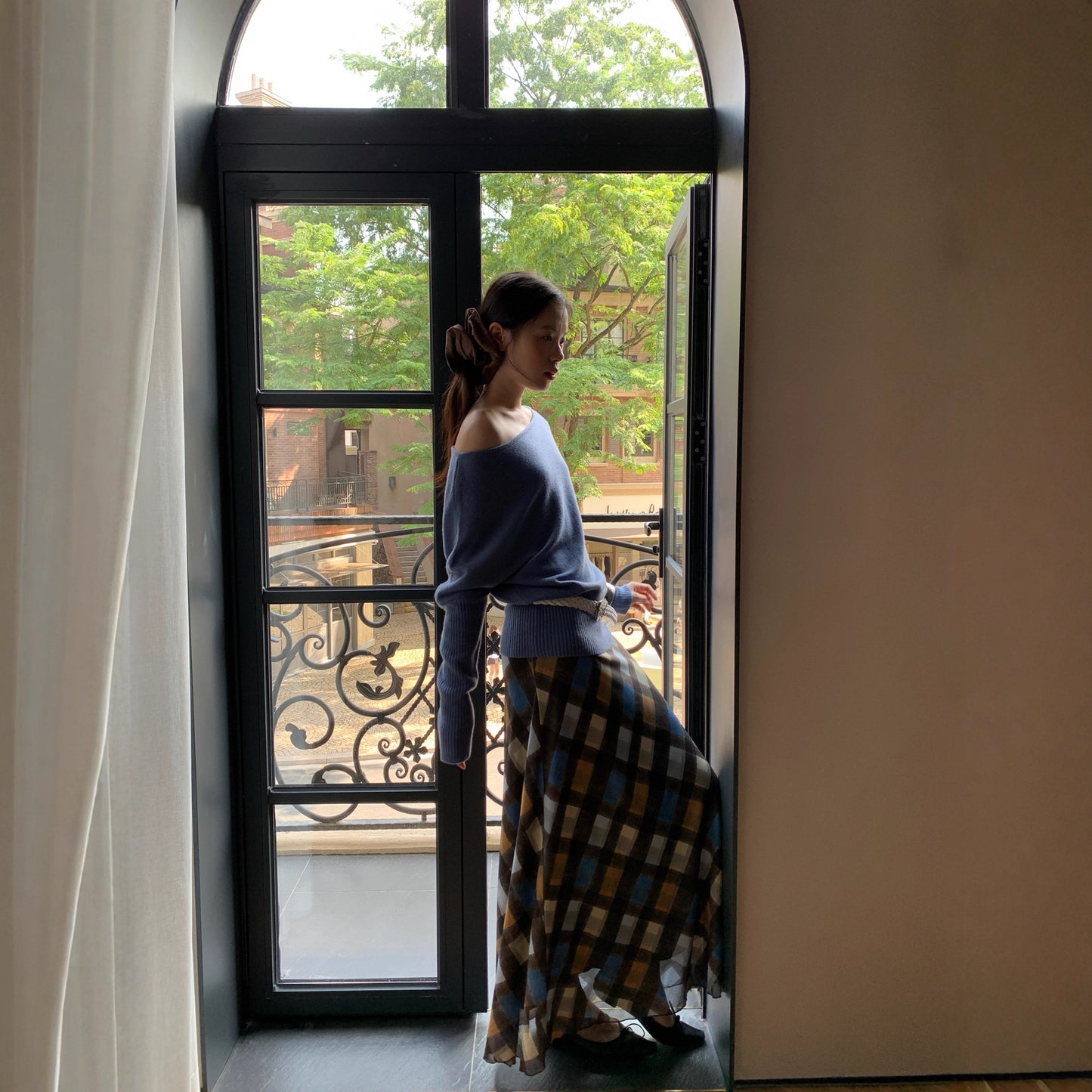 【ボトムス】春 秋 冬 細見え チェック柄 レトロ 上品な雰囲気 スカート 【SHシリーズ】