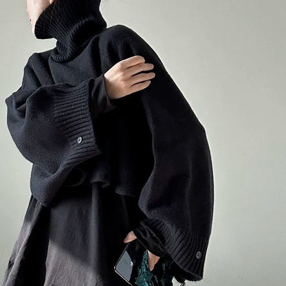 【トップス】イレギュラー 春 秋 冬 ショート丈  レイヤード セーター 【JZシリーズ】