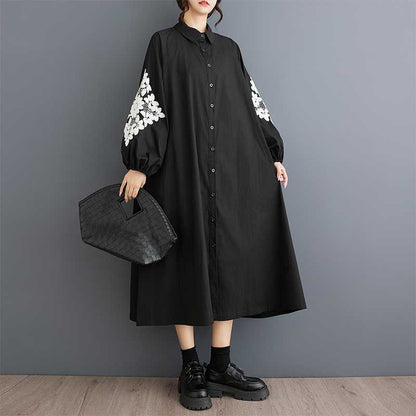 【ワンピース】春 秋 冬 シンプル プリント 切り替え 大きいサイズ 長袖 ワンピース 【SHシリーズ】