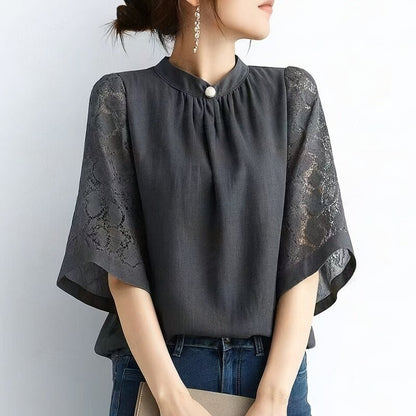 期間限定⭐️60%OFF【トップス】ゆったり 着回しやすい 切り替え 立襟 シャツ 【JZシリーズ】