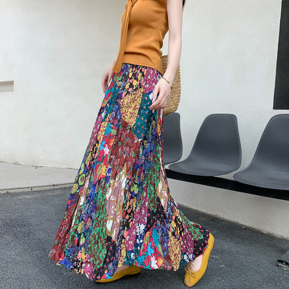 【ボトムス】夏 ボヘミアンビーチ風 サンドスカート ヴィンテージ リゾート スカート【SHシリーズ】