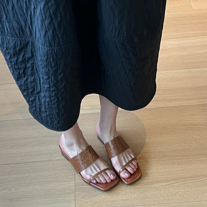 【シューズ】韓国風 レトロ カジュアル リゾート オープントゥ サンダル