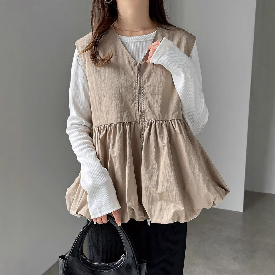 【トップス】Vネック ノースリーブ ベスト 【JZシリーズ】