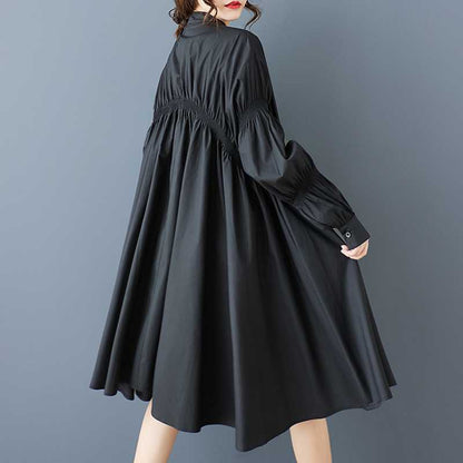 60%OFF⭐️期間限定【ワンピース】山本風 ギャザー パフスリーブ 不規則デザイン ゆったり 着痩せ 長袖シャツワンピース【AHシリーズ】