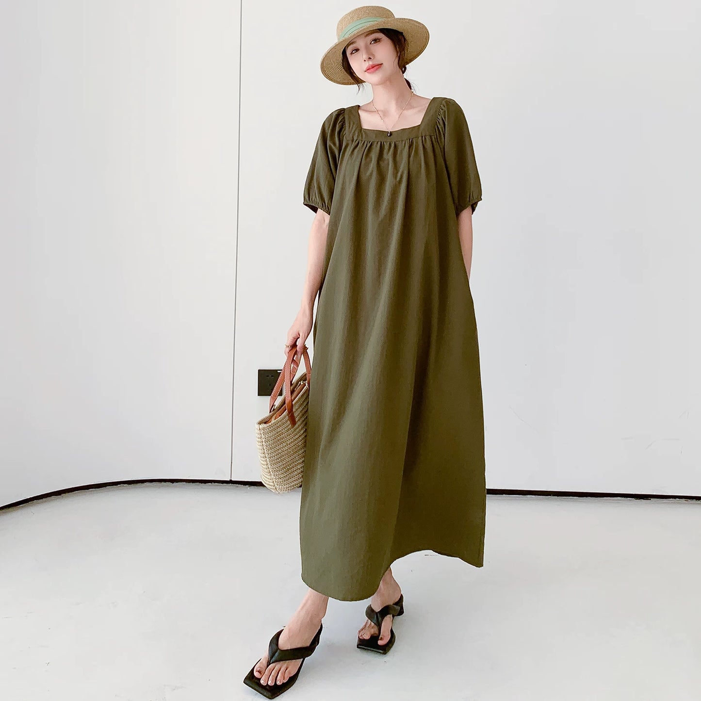 【ワンピース】上品 大きいサイズ ゆったり 半袖 ワンピース 【JZシリーズ】