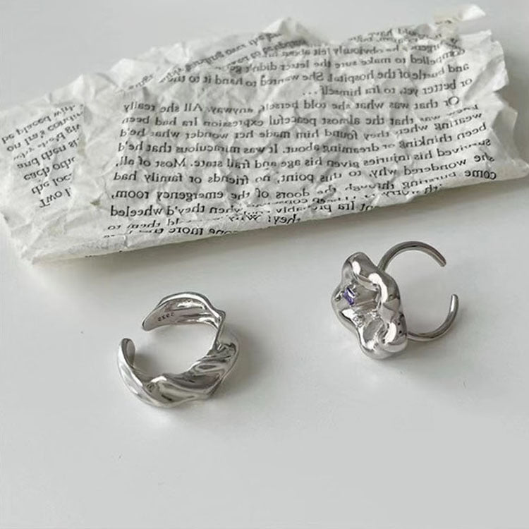 【グッズ】不規則メタルフラワー オープンリング レディース 韓国風 個性派 万能 上品 おしゃれ 指輪