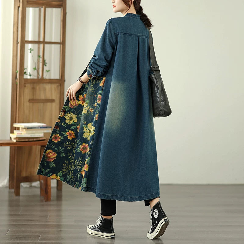 期間限定⭐️60%OFF【ワンピース】切り替え 切り替え プリント トレンチコート 長袖 ワンピース 【SHシリーズ】